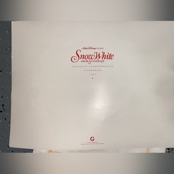 1994 Snow White lithograph - Picture 5 of 5